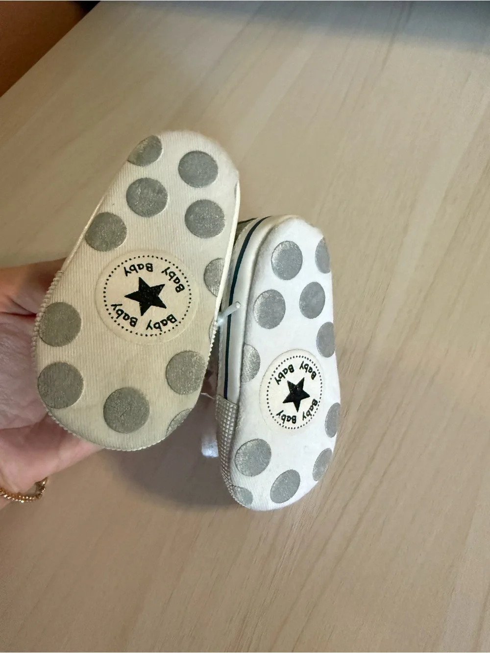 Converse Baby Glitter High-Top Sneakers in Silver and White